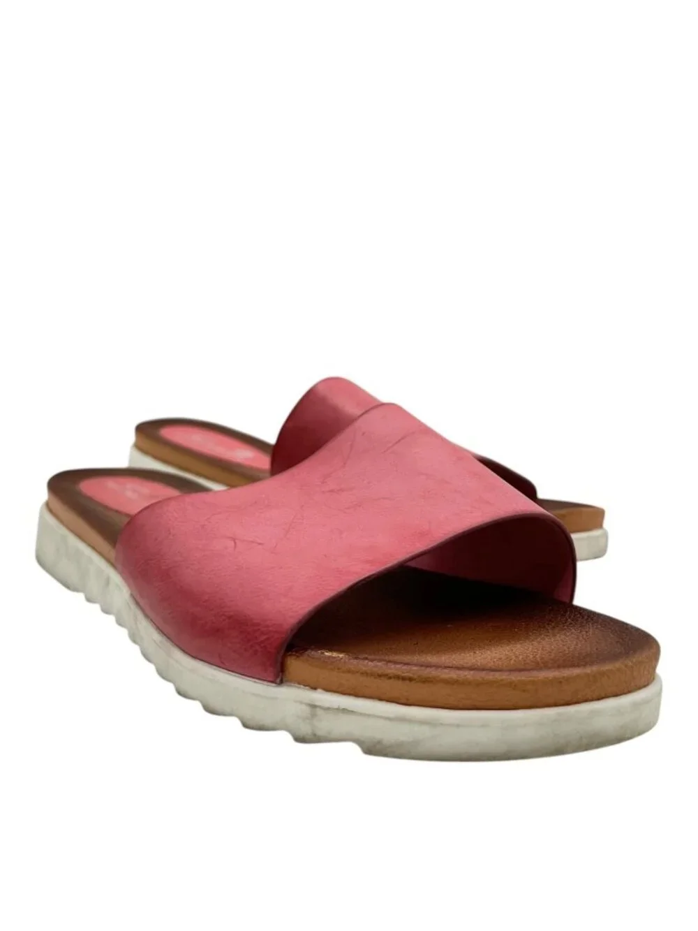 Seven7 Pearl Faux Leather Slide Sandals 11 Slip On Mule Flat Cushioned Casual